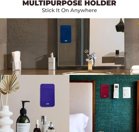 [Two] بطاقات سباندكس وأكمام بطاقات الهاتف الخلوي على محفظة للهواتف الذكية، iPhone 7، 8 Plus، جراب محفظة للهاتف الخلوي Samsung Galaxy 3M لاصق in Kuwait