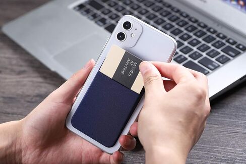 3Pack Cell Phone Card Holder Pocket Sticker Stretchy Lycra for Back of Phone with Flap Credit/ID Card Sleeve Adhesive Stick on Wallet for iPhone,Android All Smartphones (Black,Grey,Dark Grey) in Kuwait