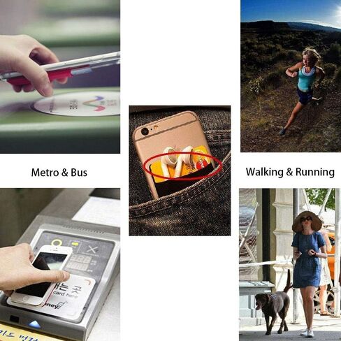 3Pack Cell Phone Card Holder Pocket Sticker Stretchy Lycra for Back of Phone with Flap Credit/ID Card Sleeve Adhesive Stick on Wallet for iPhone,Android All Smartphones (Black,Grey,Dark Grey) in Kuwait