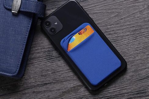 3Pack Cell Phone Card Holder Pocket Sticker Stretchy Lycra for Back of Phone with Flap Credit/ID Card Sleeve Adhesive Stick on Wallet for iPhone,Android All Smartphones (Black,Grey,Dark Grey) in Kuwait