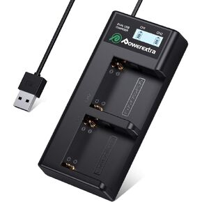 بور اكسترا شاحن بطارية مزدوج مع شاشة LCD USB لبطارية سوني NP-F970 NP-F930 NP-F950 NP-F960 in Kuwait