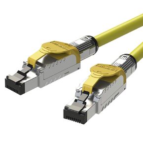LINKUP - [GHMT & DSX8000 Certified Cat8 Ethernet Patch Cable S/FTP 22AWG Double Shielded Solid Cable | 2000MHz 2GHz 40Gbps | 5th-Gen Ethernet LAN Network 40G Structure Wires |Black| 1 M (3.3ft)