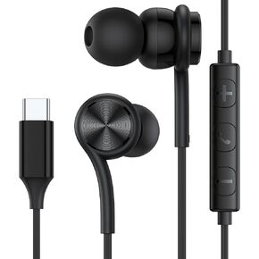 USB C Headphones Earbuds,USB Type C Wired Magnetic Noise Canceling in-Ear Headset with Microphone for iPad Pro iPhone 15 Pro Max Plus Samsung Galaxy S23+ S22 S21 S20 FE Ultra Note 10 20 Pixel 7 6 5 4 in Kuwait