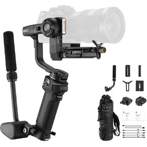Zhiyun Weebill 3S Combo 3-Axis Gimbal Stabilizer for DSLR and Mirrorless Camera Compatible with Sony Nikon Canon Panasonic LUMIX Extendable Sling Grip Integrated Fill Light PD Fast Charge in Kuwait