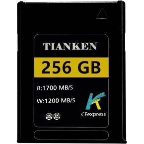 بطاقة ذاكرة Tianken 256 جيجا CFexpress من النوع B، سرعة قراءة تصل إلى 1700 ميجابايت/ثانية، متوافقة مع كاميرات Nikon وPanasonic وCanon DSLR in Kuwait