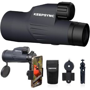 تلسكوب ExploreNature 12x50 أحادي العين - مثالي للصيد ومراقبة الحياة البرية | مجموعة كاملة مع حقيبة حمل ومحول للهاتف المحمول in Kuwait