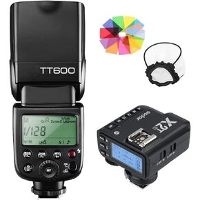 Godox TT600 HSS 1/8000S 2.4G Wireless GN60 Flash Speedlite مدمج في جهاز استقبال نظام Godox X مع جهاز إرسال X2T-C متوافق مع كاميرا Canon in Saudi Arabia