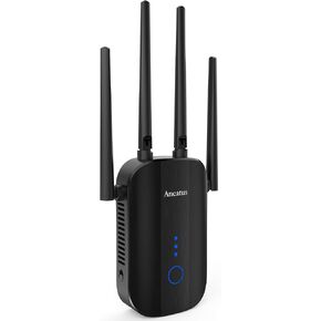 Ancatus-WiFi Extender AC1200, Supports WPS, Covers up to 1200 sq.ft. and 25 Devices, 1200Mbps Dual Band WiFi Booster with External Antennas, WiFi Repeater, Repetidor de Señal, Wall Plug Design(A2) in Saudi Arabia