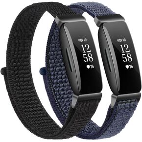 Nylon Bands Compatible with Fitbit Inspire 2 & Inspire HR & Inspire Bands for Women Men Kids, Soft Adjustable Breathable Replacement Band for Fitbit inspire 2 bands