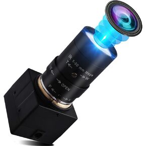 IFWATER 1080P USB Camera 2.8-12mm 4X Optical Manual Zoom Lens, 2MP USB Camera with CMOS OV2710 Sensor,High Frame Rate Streaming Teaching USB Webcam Plug and Play for OpenCV Window/Linux/Raspberry Pi