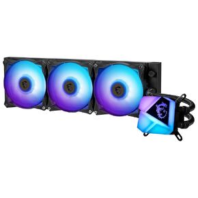 MSI MAG CoreLiquid C360 - مبرد سائل لوحدة المعالجة المركزية AIO ARGB - مشعاع 360 مم - جاهز لـ LGA 1700 - مراوح ثلاثية ARGB PWM مقاس 120 مم، أسود in Kuwait