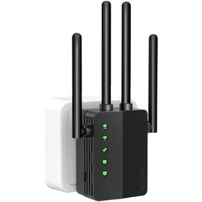 موسع نطاق WiFi 1200 ميجابت في الثانية مكرر معزز الإشارة، Foscam 2.4G و5 جيجا هرتز مضخم لاسلكي ثنائي النطاق مع مؤشر إشارة ذكي، إعداد زر واحد مع منفذ إيثرنت in Kuwait