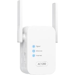 تغطية موسع WiFi ioGiant AC1200 حتى 1500 قدم مربع. و30 جهازًا، معزز إشارة موسع واي فاي للمنزل ثنائي النطاق 5 جيجا هرتز + 2.4 جيجا هرتز، معزز واي فاي ومضخم إشارة WPS، معزز إنترنت سهل الإعداد in Kuwait