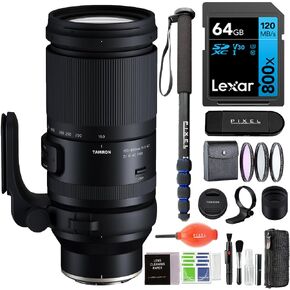 عدسة Tamron مقاس 150-500 مم f/5-6.7 Di III VC VXD لحامل Nikon Z مع ملحقات متقدمة وحزمة سفر | AFA057Z-700 | تامرون 150-500 ملم لكاميرا نيكون Z in Kuwait