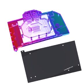 كتلة تبريد المياه GPU النحاسية GPU Waterblock بطاقة الرسومات كتلة تبريد المياه لجيجابايت GeForce RTX 4090 Windforce 24G (5V ARGB Aura Effect LED Lights GPU Block مع لوحة خلفية) in Kuwait