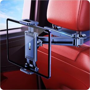 SHCONG 【2023 حامل كمبيوتر لوحي iPad الجيل الرابع للسيارة، 【قابل للتمديد 29.8 سم】، حامل سيارة iPad المقعد الخلفي للأطفال، مسند رأس عالمي بنسبة 99% لجميع الأجهزة اللوحية 4.7 ~ 12.9 بوصة، iPad Pro Air Mini in Kuwait