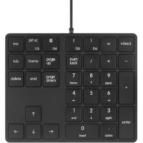 Qisan Numeric Keypad 34 Keys (30%) Mini Multifunctional Wired Numpad Portable Keypad Black Magicforce