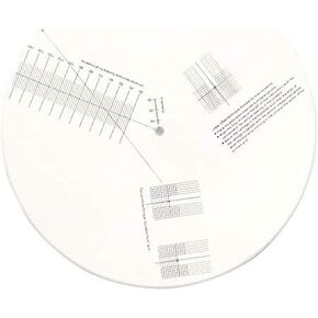 Turntable Cartridge Alignment Protractor Mat, Anti-sliding LP Vinyl Record Pickup Calibration Plate Distance Gauge Protractor Adjustment Tool Ruler for Turntable Accessor in Kuwait