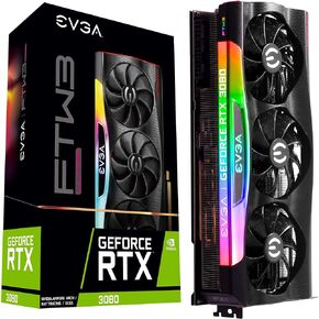 EVGA 10G-P5-3897-KR GeForce RTX 3080 FTW3 ULTRA GAMING، 10 جيجابايت GDDR6X، تقنية iCX3، ARGB LED، لوحة خلفية معدنية (متجددة) in Kuwait