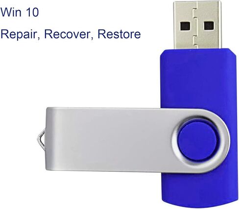 Melancon USB for Win 10 Repair Recovery Install Restore Boot Fix Flash Drive, 32&64 Bit Systems Home&Professional, Antivirus Protection&Drivers Software, 16 GB USB for Desktop&Laptop - Blue in Kuwait