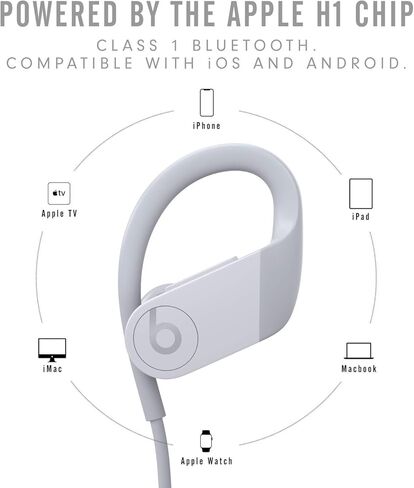 سماعات الأذن اللاسلكية Beats by Dre Powerbeats عالية الأداء - أبيض - MWNW2LL/A (متجددة) in Saudi Arabia