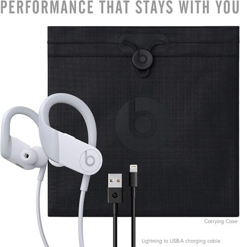 سماعات الأذن اللاسلكية Beats by Dre Powerbeats عالية الأداء - أبيض - MWNW2LL/A (متجددة) in Saudi Arabia