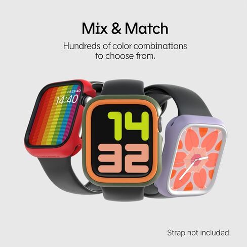 RHINOSHIELD Bumper Case Compatible with Apple Watch 9/8 / 7 - [45mm] | Slim Protective Cover - Lightweight and Shock Absorbent, Non-Slip - Sand Beige in Saudi Arabia