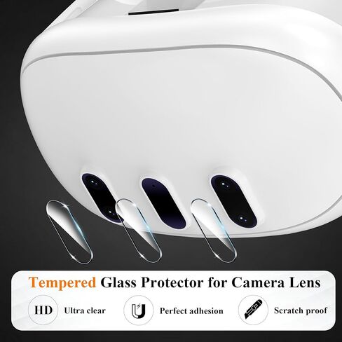 Plastic Protective Shell Cover & Camera Lens Protector Set for Meta Quest 3, Accessories for VR Headset Oculus Quest 3 - Frosted Clear in Kuwait