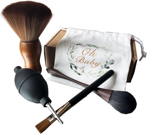 VISCAL 4 Pcs Collectables Dusting Brush for Statues, Cleaning Brush for Figures,Statue Cleaning Kit for Vintage or Antique Frames Model Cleaning Brush Dust Cleaner & Aging Deposits Remover in Kuwait