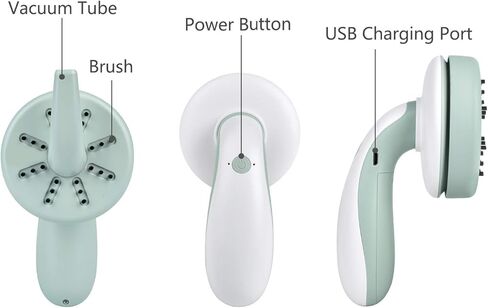 Elgood Tabletop Vacuum Cleaner with Cleaning Brush,Eraser dust Vacuum USB Charging,Best Desk Vacuum No Dead Angle Cleaning for Home/School/Office (Grey) in Kuwait