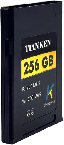 بطاقة ذاكرة Tianken 256 جيجا CFexpress من النوع B، سرعة قراءة تصل إلى 1700 ميجابايت/ثانية، متوافقة مع كاميرات Nikon وPanasonic وCanon DSLR in Kuwait