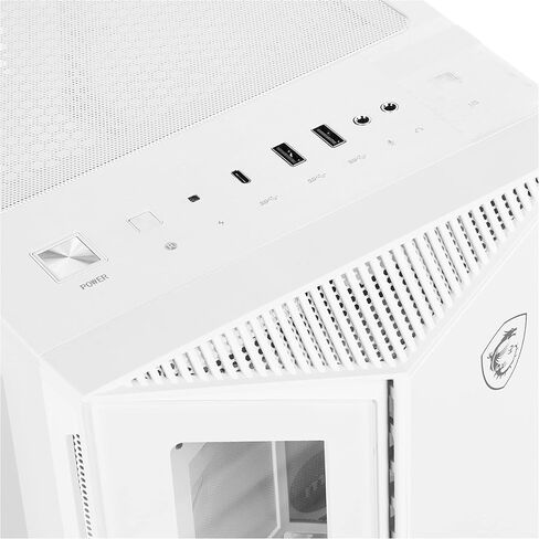 MSI صندوق كمبيوتر العاب ام بي جي جونجنير 110R - لوحة جانبية من الزجاج المقوى - 4 مراوح ARGB 120 ملم - دعم تبريد سائل حتى 360 ملم - تصميم بلونين in Kuwait