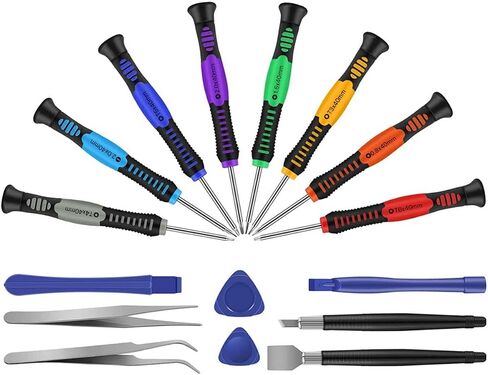 16 in 1 Electronics DIY Precision Screwdriver Set Repair Tool Kit Compatible Samsung, iPhone, Smartphone Repair, iPad, Computers, Laptops and Other Devices in Saudi Arabia