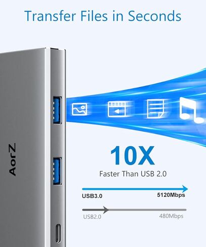 محور USB C، محطة إرساء USB C - محول USB C Hub متعدد المنافذ 8 في 1، ملحقات MacBook Pro Air مع 100 وات PD، 4K HDMI، 1 جيجابت في الثانية إيثرنت، 2 منافذ USB 3.0، قارئ بطاقة SD/TF، ​​2K VGA، لأجهزة Mac وXPS. . in Kuwait