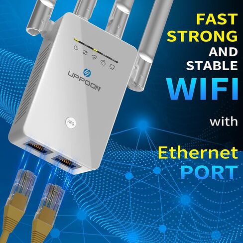 2024 Newest WiFi Extender Signal Booster for Home, 130% Broader Coverage Than Before - Wireless Internet Repeater and Signal Amplifier with Ethernet Port -1 Tap Setup, Access Point. in Kuwait