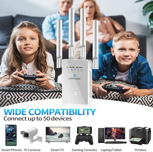 2024 Newest WiFi Extender Signal Booster for Home, 130% Broader Coverage Than Before - Wireless Internet Repeater and Signal Amplifier with Ethernet Port -1 Tap Setup, Access Point. in Kuwait