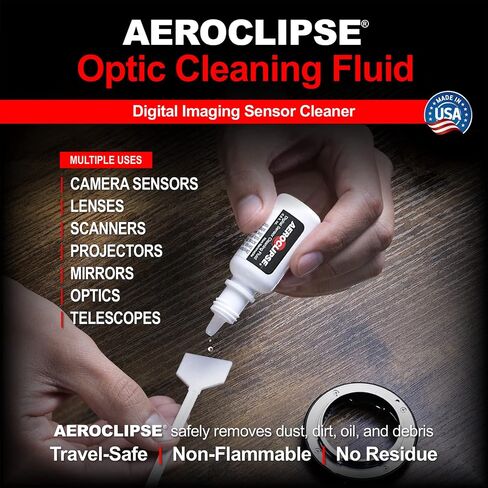Digital Survival Kit - Type-1 (20mm) Sensor Swabs, PEC-PAD Photo Wipes, E-Wipe Packet, Aeroclipse Optic Cleaner Non-Flamable Solution - Camera Cleaning Kit with Travel Bag in Saudi Arabia