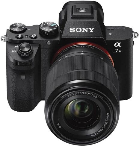 Sony a7 II Mirrorless Camera with 28-70mm Lens (ILCE7M2K/B) + Filter Kit + Wide Angle Lens + Telephoto Lens + Color Filter Kit + Lens Hood + Bag + 64GB Card + 2 x NPF-W50 Battery + More (Renewed) in Saudi Arabia