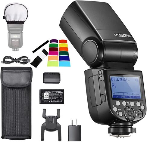 Godox Ving V860III-C Speedlight، فلاش كاميرا 76Ws 2.4G HSS، بطارية ليثيوم أيون 7.2V/3000mAh، وقت إعادة التدوير 0.01-1.5s، مصباح تشكيل LED 10 مستويات لكاميرا Canon in Kuwait