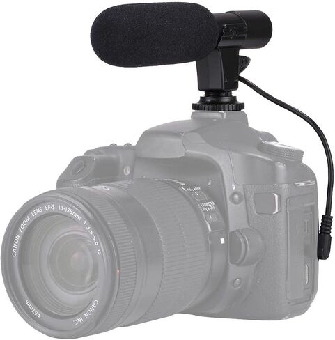 Acuvar Universal Shotgun Microphone Vlogging Kit with Smartphone Mount and 3.5mm Plug Cable for Smartphones, DSLRs & Cameras for YouTube, Tiktok & Social Media in Saudi Arabia
