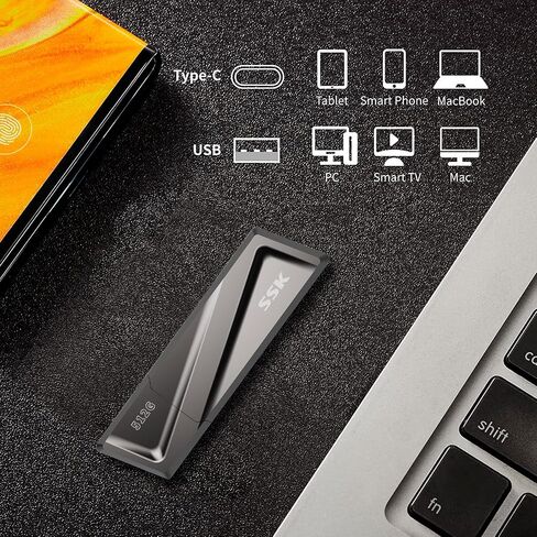 SSK 128GB USB Flash Drive up to 550MB/s USB 3.2 Gen2 Externel Thumb Drive in Kuwait