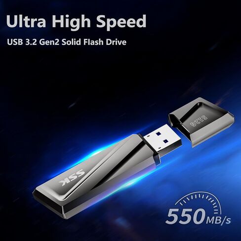SSK 128GB USB Flash Drive up to 550MB/s USB 3.2 Gen2 Externel Thumb Drive in Kuwait