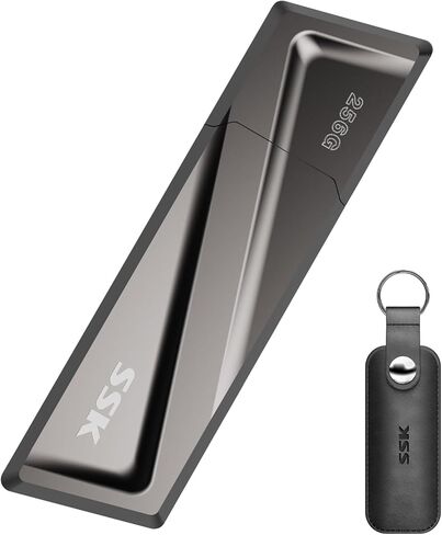 SSK 128GB USB SSD Solid State Flash Drive 550MB/s Fast Transfer Speed USB 3.2 Gen2 Thumb(Jump) Drive Memory Stick + USB C Adapter for Type-c Smartphone, Laptop, MacBook/Pro/Air and More in Kuwait
