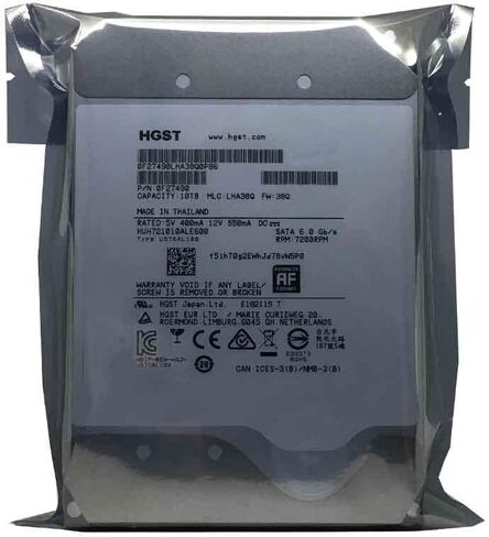 HGST Ultrastar He10 | HUH721010ALE600 | 0F27604 | 10TB SATA 6-Gbps 7.2K RPM 256MB 3.5in 512E ISE Hard Drive (Renewed) in Saudi Arabia