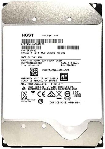 HGST Ultrastar He10 | HUH721010ALE600 | 0F27604 | 10TB SATA 6-Gbps 7.2K RPM 256MB 3.5in 512E ISE Hard Drive (Renewed) in Saudi Arabia