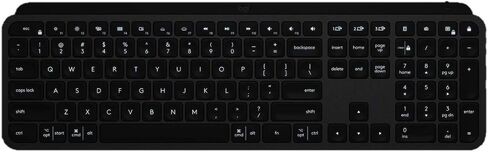 لوحة مفاتيح Logitech USB-C MX Keys المتقدمة اللاسلكية المضيئة - الجرافيت (متجددة) in Kuwait