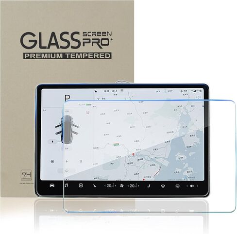 واقي شاشة WSFSLJWDW HD متوافق مع نموذج تسلا 3 موديل Y 15 بوصة في مركز التحكم باللمس شاشة السيارة الملاحة باللمس واقي شاشة اللمس زجاج مقسى مقاوم للخدش مضاد للوهج (شفاف) in Kuwait