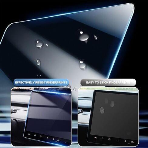 واقي شاشة WSFSLJWDW HD متوافق مع نموذج تسلا 3 موديل Y 15 بوصة في مركز التحكم باللمس شاشة السيارة الملاحة باللمس واقي شاشة اللمس زجاج مقسى مقاوم للخدش مضاد للوهج (شفاف) in Kuwait