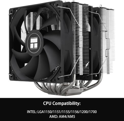 Thermalright Peerless Assassin 120 SE CPU Air Cooler, 6 Heat Pipes with AGHP Technology, Dual 120mm TL-C12C PWM Fan, for Intel LGA1700/1200/1150/1151; AMD AM4/AM5 in Saudi Arabia