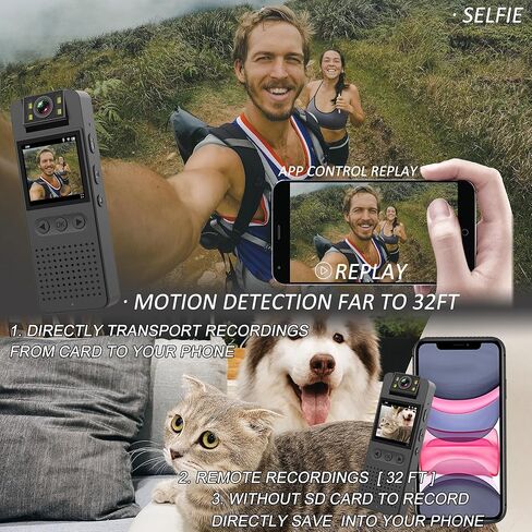 كاميرا الجسم مع تسجيل عالي الدقة 1080 بكسل، ومسجل شاشة 1.4 بوصة، وبطاقة 64 جيجابايت مدمجة مع وضع مصباح يدوي، وتسجيل حلقي، وعمر بطارية 6 ساعات، وكاميرا شرطة يمكن ارتداؤها للمنزل، والخارج، وإنفاذ القانون، وحارس الأمن in Kuwait